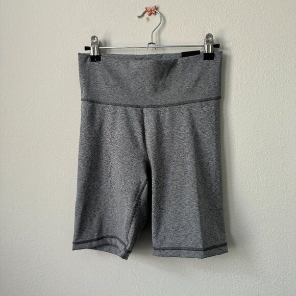 Adidas | NWT Optime Training Mid Waist Bike Shorts in Dark Grey Heather Size M - Picture 4 of 12